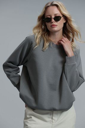 سوئیشرت سبز زنانه ساده Lufian - کد 784829098