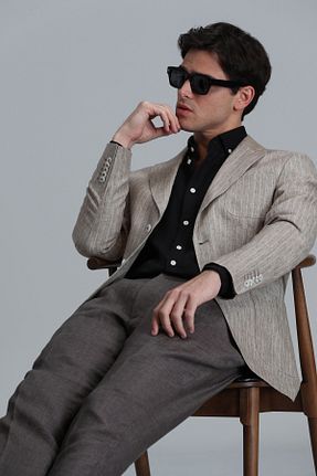 کت بژ مردانه رگولار Lufian - کد 826375877