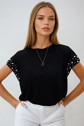 بلوز مشکی زنانه ساده VAGGON - کد 926394847