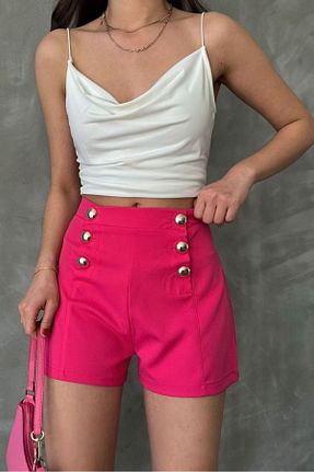 شلوارک و برمودا صورتی زنانه فاق بلند Castivo Fashion - کد 926395746