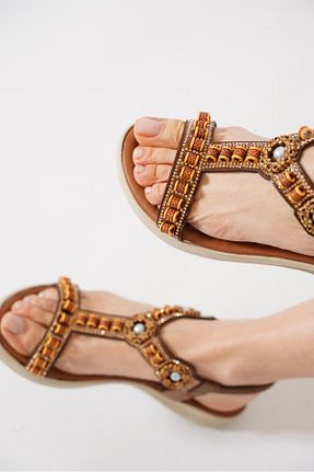 صندل قهوه ای زنانه پاشنه ضخیم Moda Pie - کد 926426753