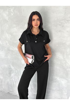ست کرمکن اسپرت مشکی زنانه مخلوط پلی استر sportiness - کد 926573924
