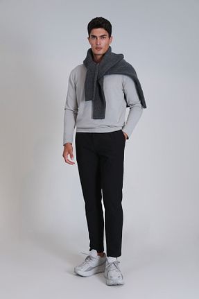 شلوار مشکی مردانه بافتنی Lufian - کد 877502803