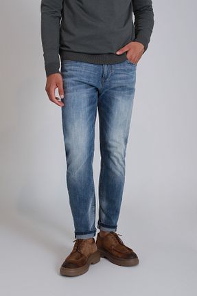 شلوار جین آبی مردانه پاچه تنگ Lufian - کد 877503882