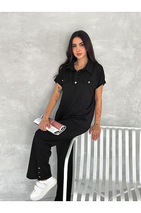 ست کرمکن اسپرت مشکی زنانه مخلوط پلی استر sportiness - کد 926573924