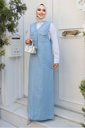 لباس حجاب آبی زنانه رگولار Neva Style - کد 834056883