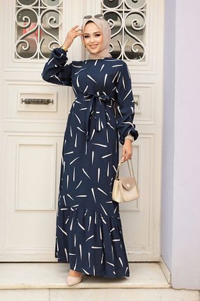 لباس حجاب سرمه ای زنانه رگولار Neva Style - کد 832245969