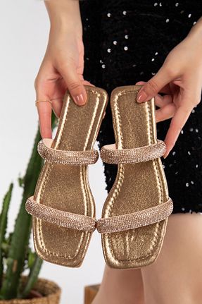 دمپائی نارنجی زنانه چرم مصنوعی PLN SHOES - کد 919783418
