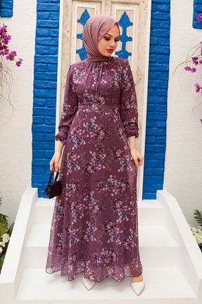 لباس حجاب صورتی زنانه رگولار Neva Style - کد 266404451