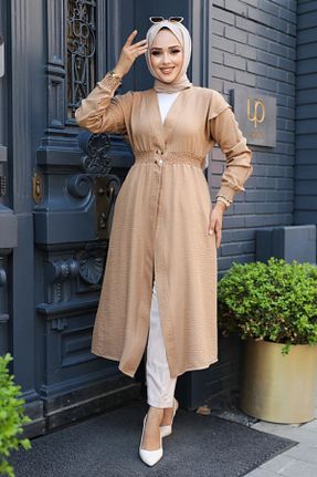 کلاه و ابایا قهوه ای زنانه بافتنی Neva Style - کد 844184330