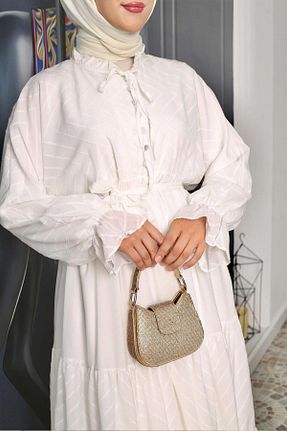 لباس حجاب سفید زنانه رگولار Neva Style - کد 871326235