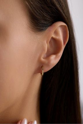 گوشواره طلا طلائی زنانه 14 عیار Tufanlar Kuyumculuk - کد 926632545
