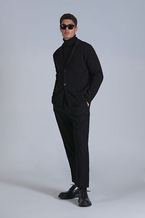 شلوار مشکی مردانه الاستین Lufian - کد 877503075