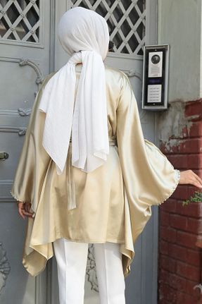 تونیک حجاب طلائی زنانه پلی استر Neva Style - کد 844184302