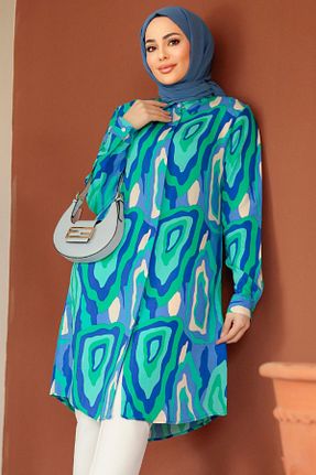 تونیک حجاب سرمه ای زنانه %100 پنبه Neva Style - کد 818622318