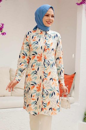 تونیک حجاب نباتی زنانه ویسکون Neva Style - کد 248221071