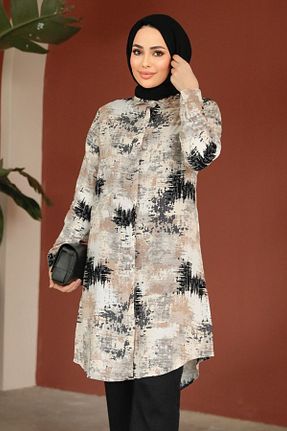 تونیک حجاب مشکی زنانه %100 پنبه Neva Style - کد 817526830