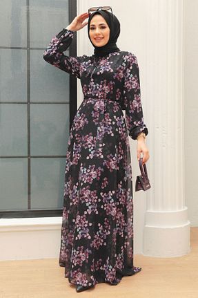 لباس حجاب مشکی زنانه رگولار Neva Style - کد 264064173