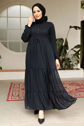لباس حجاب سرمه ای زنانه رگولار Neva Style - کد 809903326