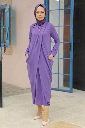 لباس حجاب بنفش زنانه رگولار Neva Style - کد 366329784