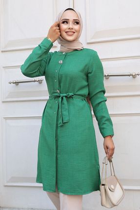 تونیک حجاب سبز زنانه پلی استر Neva Style - کد 799683408