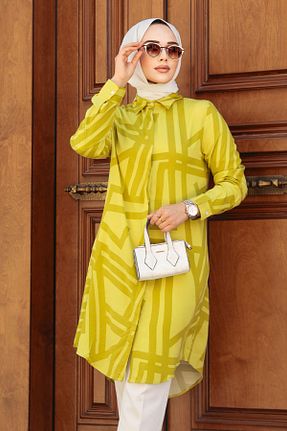 تونیک حجاب سبز زنانه ویسکون Neva Style - کد 821324503