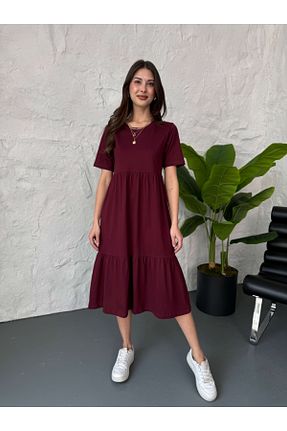 لباس زرشکی زنانه بافتنی Elif Özbey Butik - کد 926509252