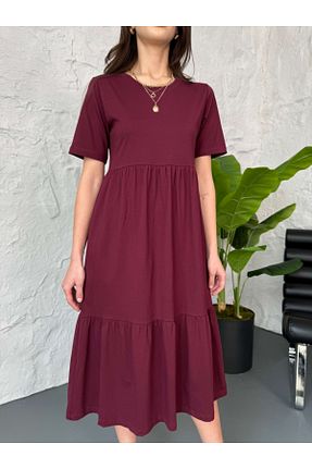 لباس زرشکی زنانه بافتنی Elif Özbey Butik - کد 926509252