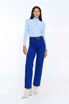 شلوار سرمه ای زنانه پاچه ساده EUROFASHION - کد 926512046