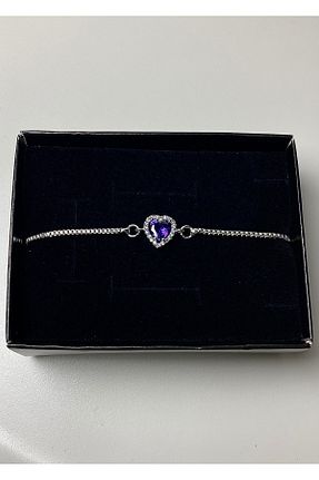 دستبند استیل (فولاد) بنفش زنانه استیل ضد زنگ Tixy Pixy - کد 926517784