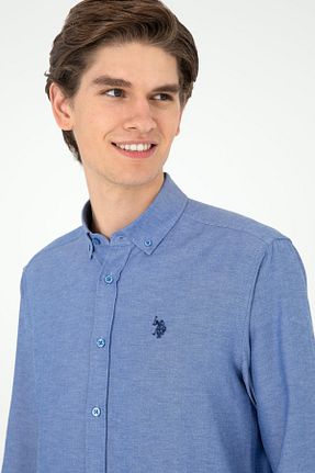 پیراهن آبی مردانه رگولار U.S. Polo Assn. - کد 881907839