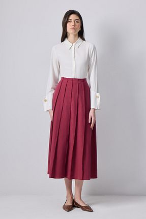 دامن حجاب زرشکی زنانه Relaxed Touche Prive - کد 926521935