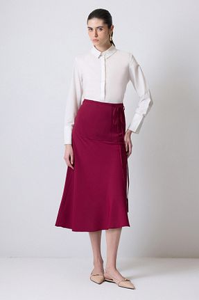 دامن حجاب زرشکی زنانه Relaxed Touche Prive - کد 926523212