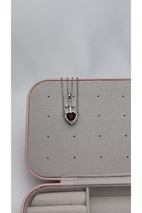 گردنبند استیل ( فولاد ) رنگی زنانه استیل ضد زنگ lilith accesuary - کد 898550955