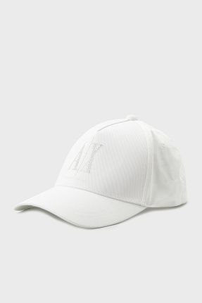 کلاه سفید زنانه پنبه ای Armani Exchange - کد 926642324