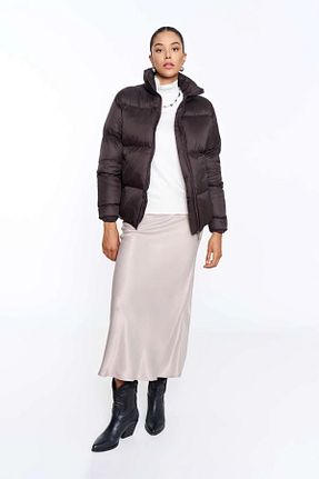 کاپشن قهوه ای زنانه EUROFASHION - کد 926539256