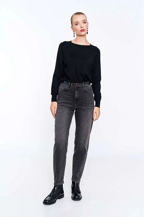 شلوار جین طوسی زنانه پاچه تنگ EUROFASHION - کد 926542156
