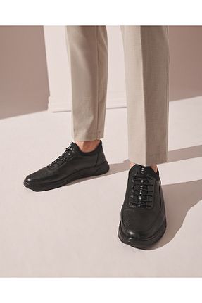 کفش کژوال مشکی مردانه چرم خالص Hotiç - کد 897224836