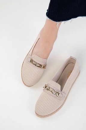 کفش لوفر بژ زنانه چرم مصنوعی SOHO - کد 921607443