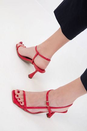 کفش پاشنه بلند کلاسیک قرمز زنانه چرم مصنوعی SOHO - کد 923124681