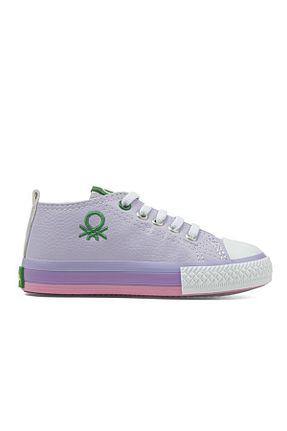 کفش اسنیکر بنفش بچه گانه بند دار Benetton - کد 137196175