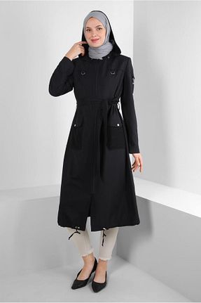 ترنچکت حجاب مشکی زنانه بدون آستر Alvina - کد 798479418