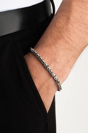 دستبند نقره متالیک مردانه 925 عیار So Chic - کد 924747956