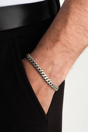 دستبند نقره متالیک مردانه 925 عیار So Chic - کد 924747962