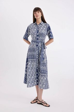لباس سرمه ای زنانه بافتنی Defacto - کد 836558538