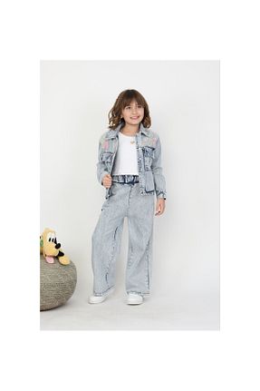 ست بالاتنه و پائین تنه آبی بچه گانه بافت JABBER - کد 925425395