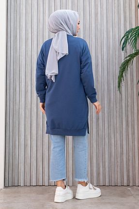 تونیک حجاب سرمه ای زنانه پنبه پلی استر Bala Giyim - کد 895996046