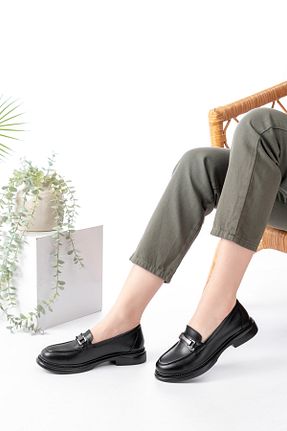کفش کژوال مشکی زنانه چرم خالص Dericalle shoes - کد 847371820