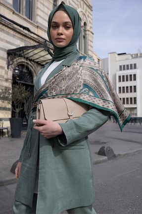 روسری سبز پلی استر Setrms - کد 924078828
