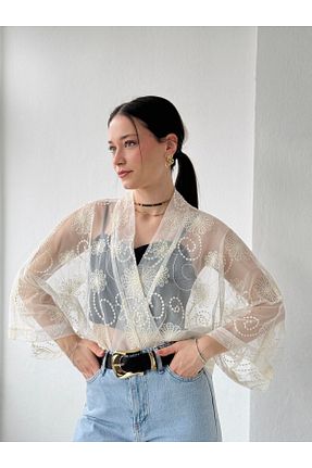 کیمونو و کافتان سفید زنانه پنبه پلی استر Retrobird - کد 922323446